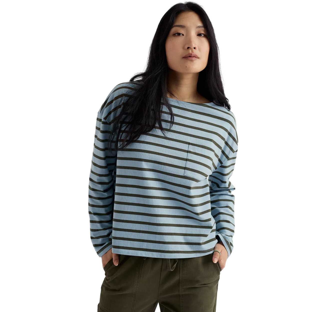Seasalt Cornwall Beach Boat Top - Breton Blue Fog Alpine